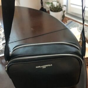 Karl lagerfeld Paris zipper closure shoulder bag